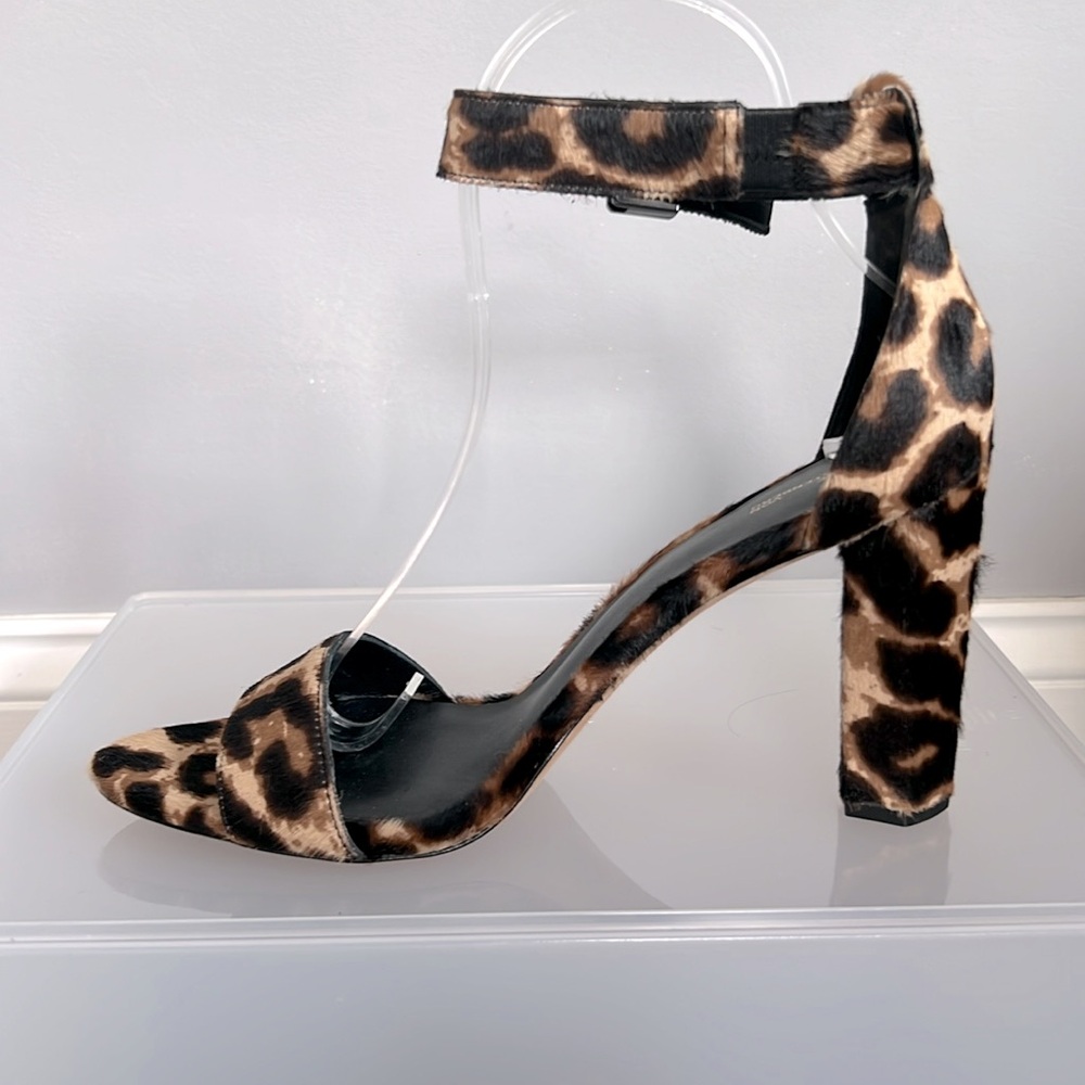 Diane von Furstenberg Calf Hair Animal Print Heels - Picture 1 of 11
